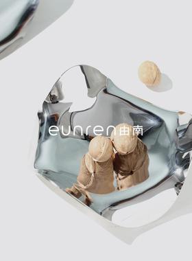 简约欧不厅规则不板锈钢水果盘托盘摆件家式居厨房餐样XRV房软装