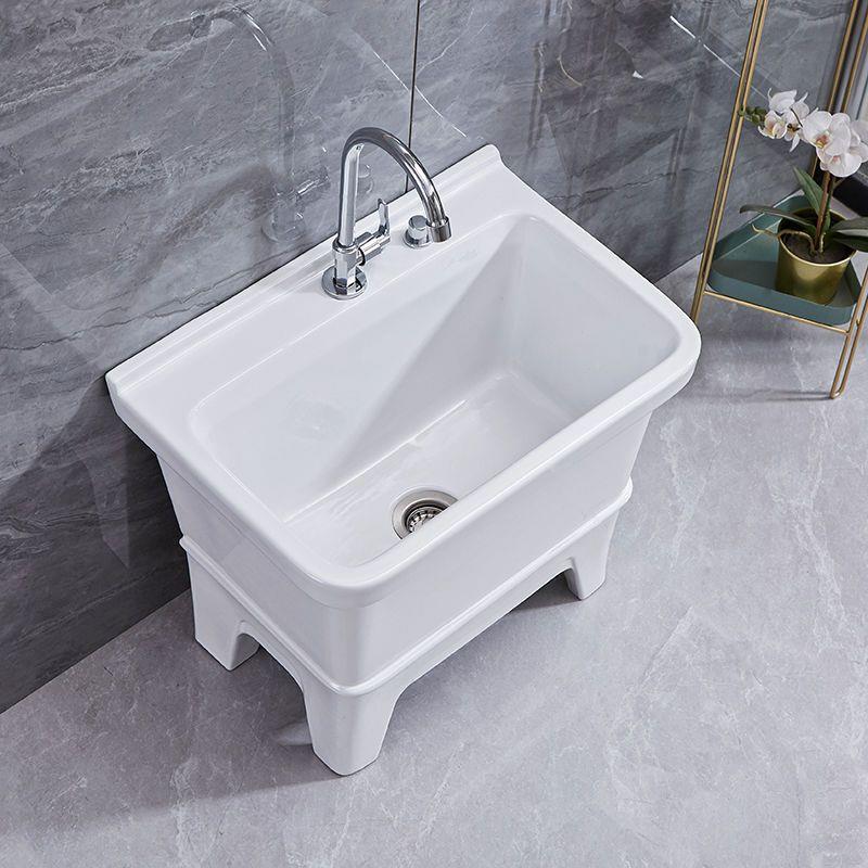 阳台脚陶瓷拖把池大号高带腿拖布落443地式家用卫生间小号池墩龙