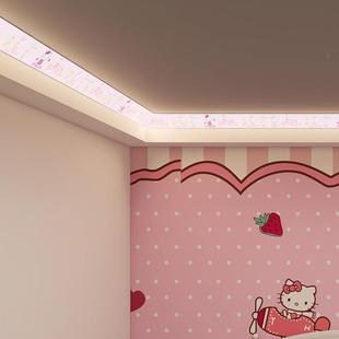 免吊带顶明装顶角线条条灯顶角线灯led发光石条膏线灯客线厅墙角