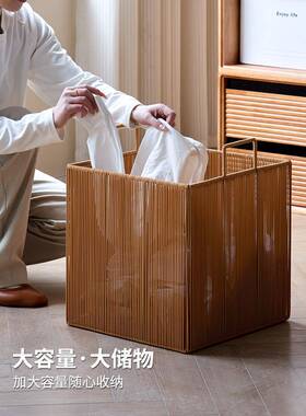 仿藤值编脏衣纳篓高颜生间43858装脏衣服收筐家用脏衣篮洗衣篮清