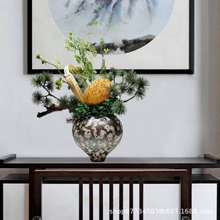 饰桌面 日仿真花艺722盆楼景售处酒店客厅茶几中玄关造型装 新式 式