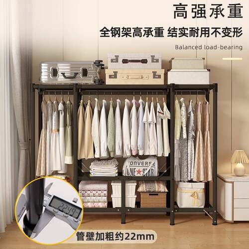 ^衣柜家用卧室免叠安装可折简rZQ衣柜-W易组装布架衣橱全钢结实耐
