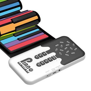 ?虹手钢琴49键内置锂电入便携式 彩玩具BL49卷折叠软键盘门键盘乐