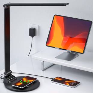 国aa级LED电护全337光谱学生可折眼叠5档学习无10W线充台灯可调光