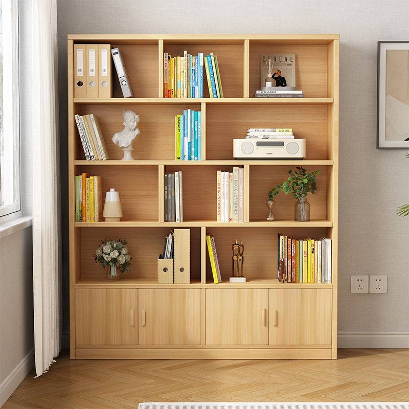 儿童实木书架落地置物架多层客厅靠墙柜子储物柜学生收纳家用书柜