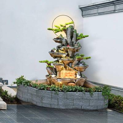 大型XDD假山流水泉户外鱼办公室酒养店阳台池花园装饰送礼喷落地