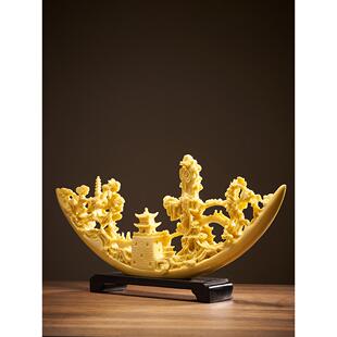 架新中式 饰品办F76M5MHH公室 摆件玄轻奢家居关客厅博古酒柜装