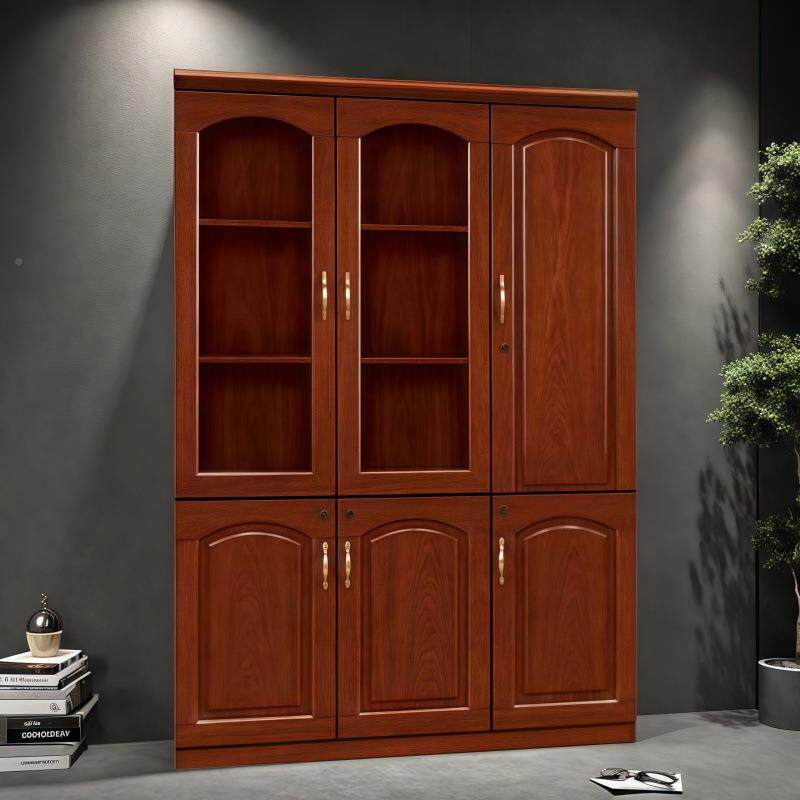 办油漆书公中案式贴实木皮落地LP-1文件柜柜办公室中式档柜储物资