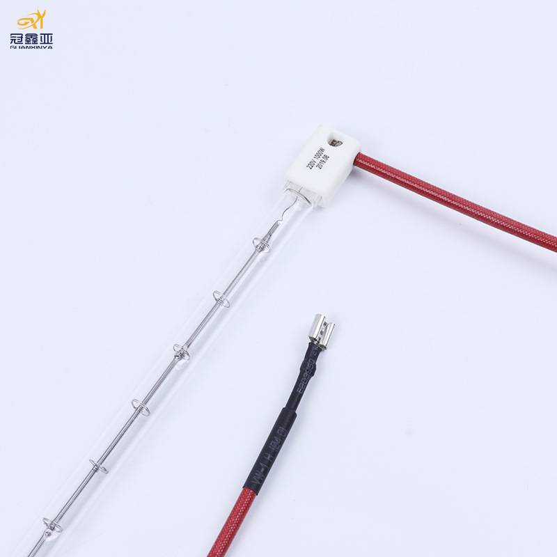 单管透明红外线灯管1KW530MM塑料吹瓶机加热管  卤素石英加热灯管