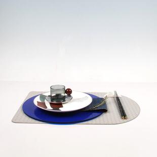 现代新LIK中式装饰摆件西盘软计装餐配桌搭设师餐风摆台蓝色系软