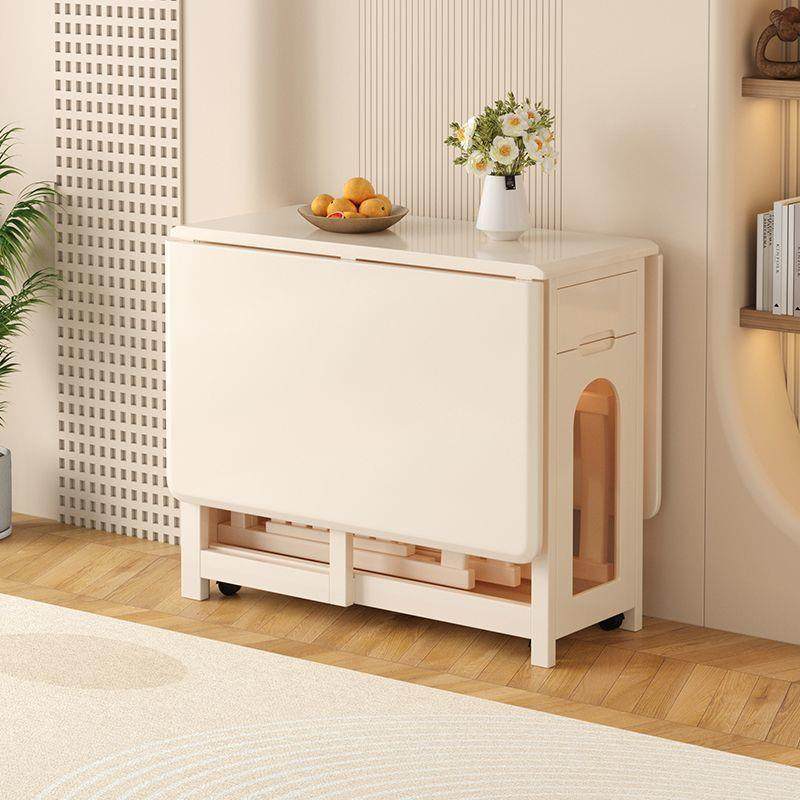 奶缩油风全实木餐饭桌可折移LSG动现代简约小户叠型伸多功能收纳,商业/办公家具,淘宝优惠券,粉丝福利购,淘宝优惠卷