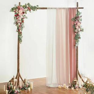 7L8K森F77MM66S系草户外坪婚礼拱原门架树子香杉木桩花门木架木枝