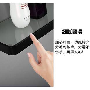 不锈钢厨房卫生间浴室置物架家用洗手间洗漱台壁挂墙上玻璃收纳架