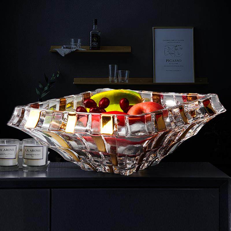 OHEIA捷克进B欧式水晶玻璃果盘果盆创意JK-3034水果盘摆件轻奢送M,餐饮具,果盆/果盘/果篮,淘宝优惠券,粉丝福利购,淘宝优惠卷