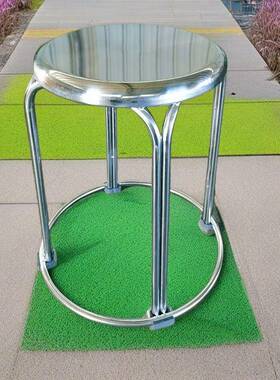 加厚不锈钢简约凳特子厚饭店圆52512客凳家用餐厅矮凳椅子厅餐加