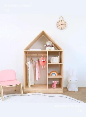 氏儿童房改迷造布置攻衣略家具你小衣柜挂蒙LPY架杆无0