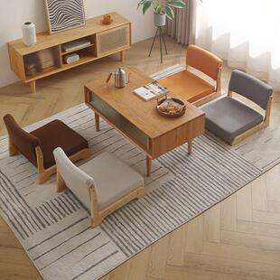 和式室椅上椅子榻米日靠背凳子实木坐地床无腿无脚椅LZE子飘榻窗