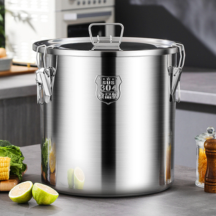 304不锈钢密封桶米桶家用加厚50斤面粉桶油桶防潮防虫干货储粮桶