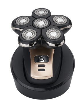 新款电动剃须刀充电式刮胡刀剃光头理发智能数显五头锂电刮光头机