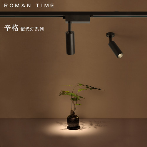 小角度明装轨道射灯8度光束角会所饭H厅照字画盆景装饰吸顶聚光灯