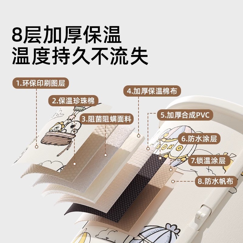 Yeesoom婴儿游泳桶儿童泡澡桶新生儿可折叠游泳池宝宝洗澡桶浴桶