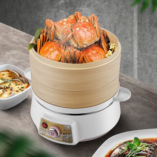 竹电蒸锅家用大容量三层蒸笼多功能自动断电保温馒头包子蒸屉商用