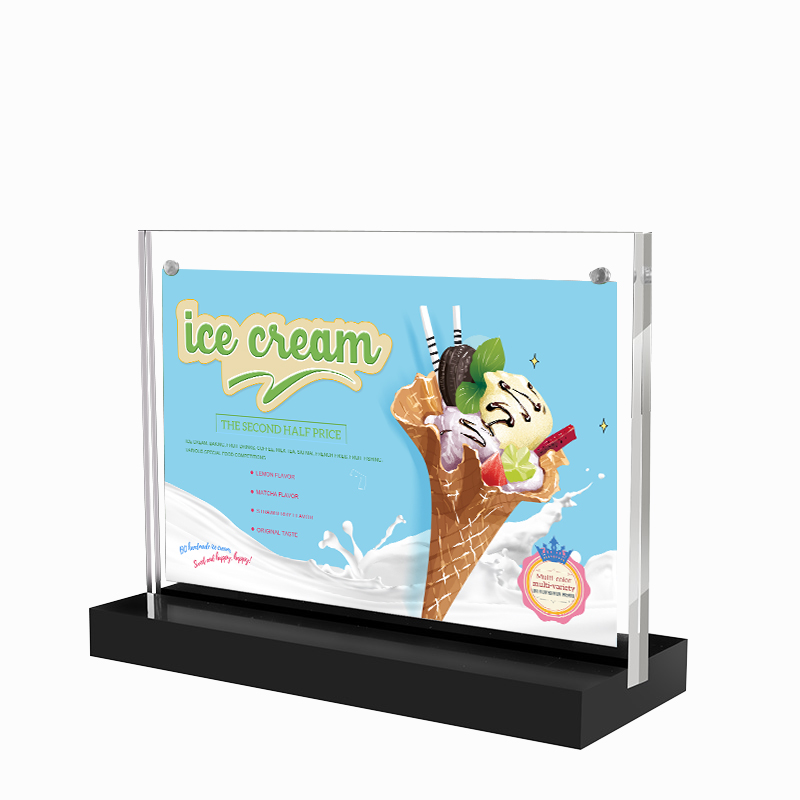 A4亚克力台卡架  双面台牌桌牌A5强磁台签价格产品广告介绍A6展示