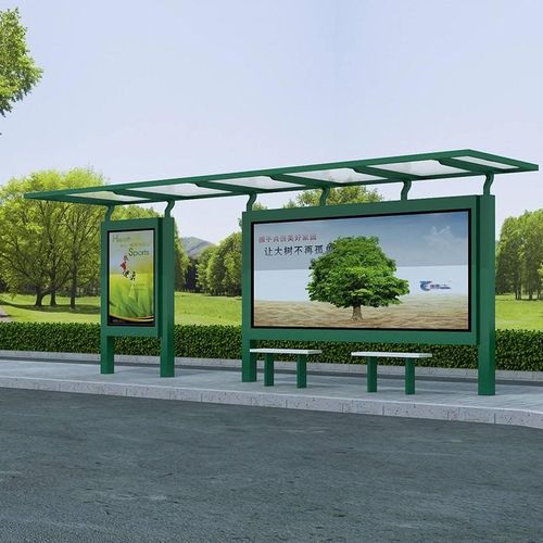 户外城市公交候车亭生产不锈钢候车亭厂家制作公交候车亭灯箱金属