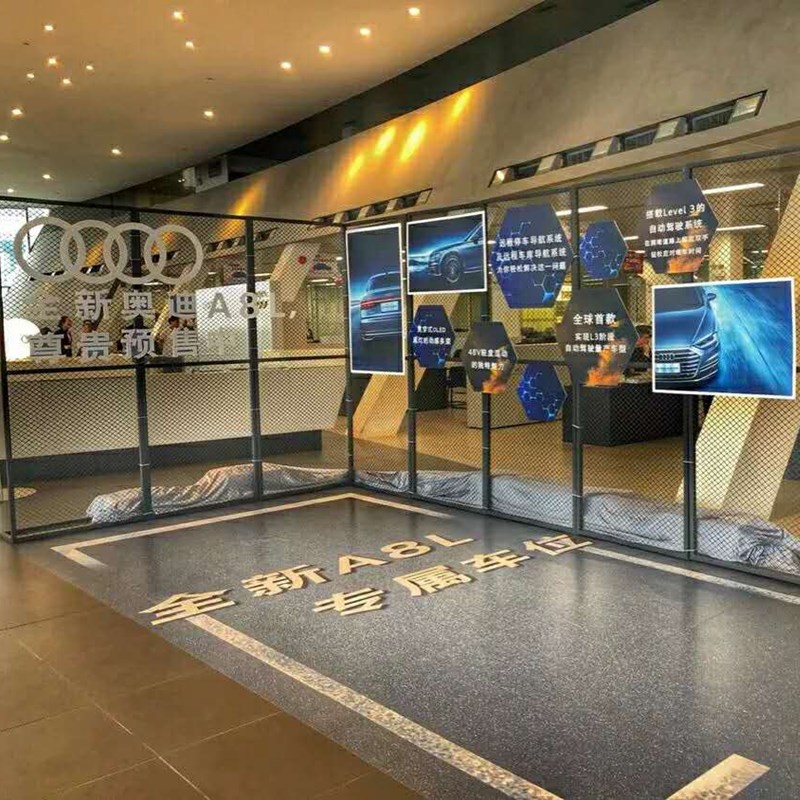 铁艺网格网片工业风背景墙装饰铁网格隔断吊顶屏风菱形展示架板顶