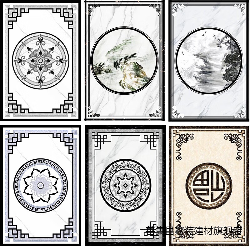 定制瓷砖拼花客厅造型地砖入户玄关餐厅拼图地板砖走廊过道地毯花