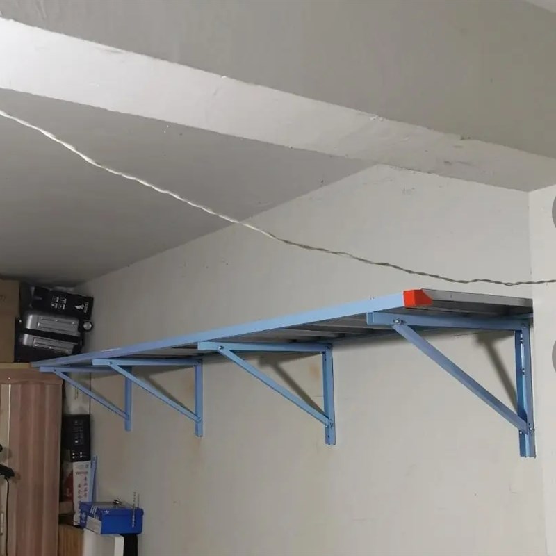 储藏间墙上安装置物架车库地下室壁挂货架悬空收纳架防潮防锈架子