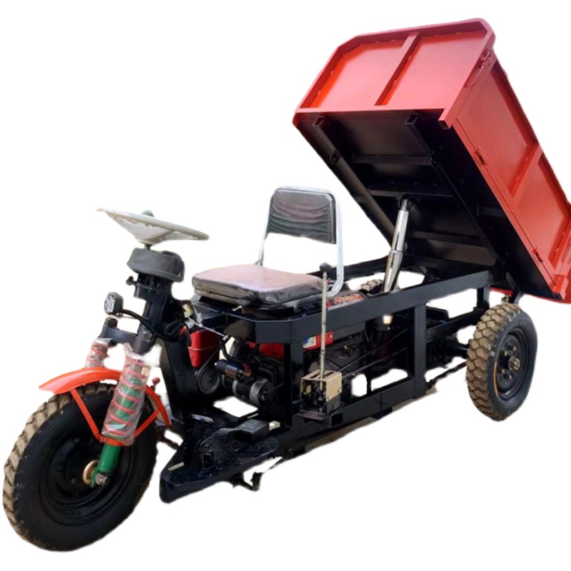 农用载重王柴油自卸工程三轮车工地混凝土翻斗车养殖.建筑三马子