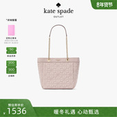3期免息 kate spade ks奥莱 小号老花单肩托特包