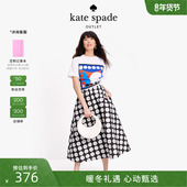 新年礼物 dots kate spade ks奥莱art tee 艺术波点印花T恤