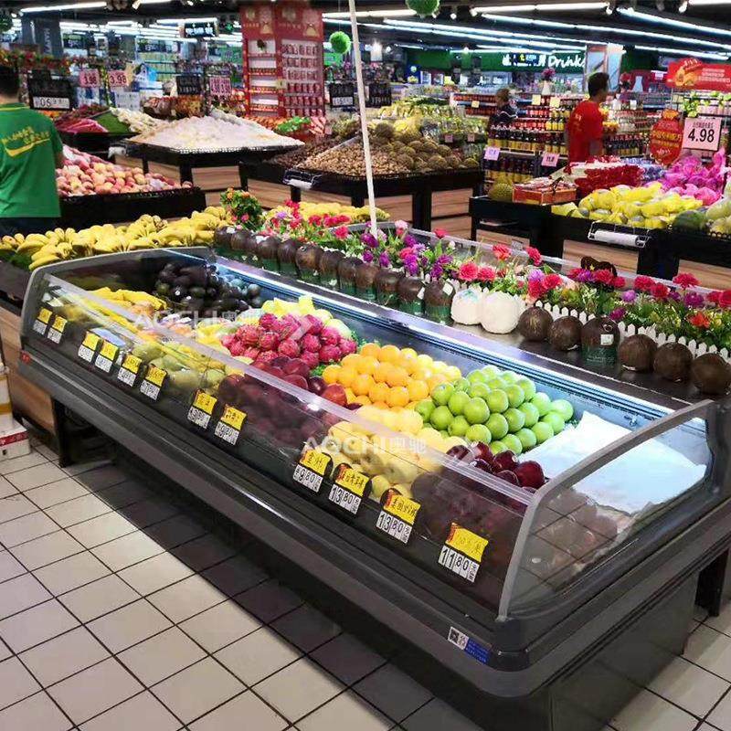 超市熟食冷鲜肉冷藏冷冻风冷展示柜水果圆形蔬菜双面多功率保鲜柜,机械设备,制冷设备,淘宝优惠券,粉丝福利购,淘宝优惠卷