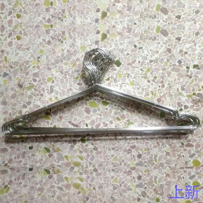 包邮防风衣架不锈钢裤架加粗卡扣带锁防掉落实心高楼层收纳晾新款