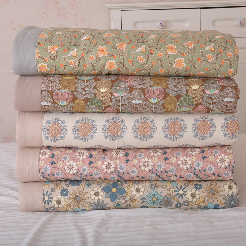 新款纯棉棉花被宽边长绒棉夏凉被印花空调被被子棉被全棉可水洗,床上用品,棉花被,淘宝优惠券,粉丝福利购,淘宝优惠卷