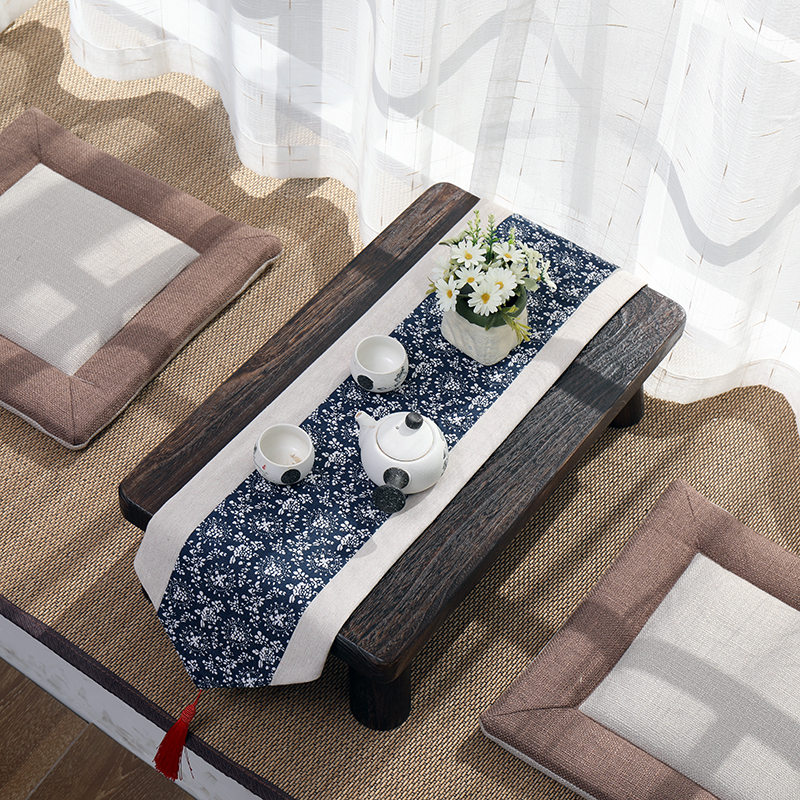 日式小矮桌飘窗茶台榻榻米桌子坐地式塌塌米茶几实木飘窗桌小茶几