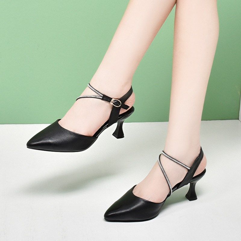 31 32 33小码包头凉鞋仙女风2024夏季新款时装一字扣带小细跟尖头,女鞋,时装凉鞋,淘宝优惠券,粉丝福利购,淘宝优惠卷