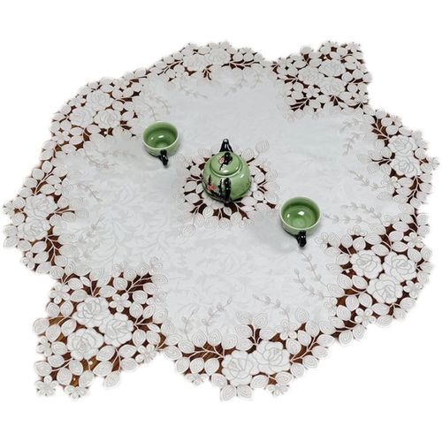 中式欧式布艺绣花桌布茶几巾桌旗桌垫镂空装饰餐垫餐桌桌垫桌旗