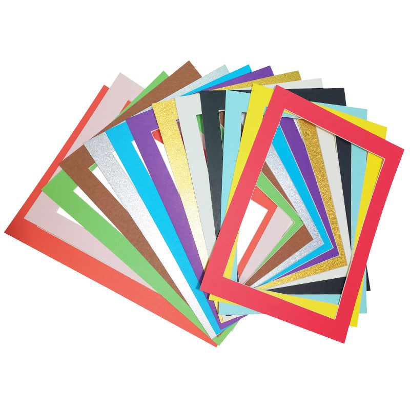 S22830张8开a4幼儿园学校儿童裱画卡纸单框O4开简约美术彩色厚卡