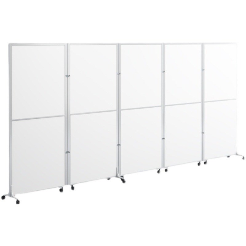 办公室移动折叠屏风玻璃高u隔断可活动屏风工厂仓库车间推拉挡板