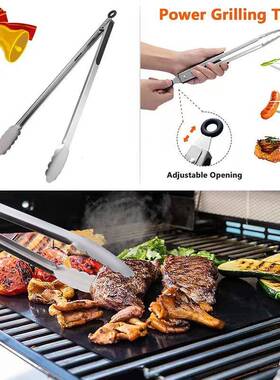 跨境不锈钢家用户外烧烤工具BBQ2件套厨1房料理铲叉夹多套CGH用签