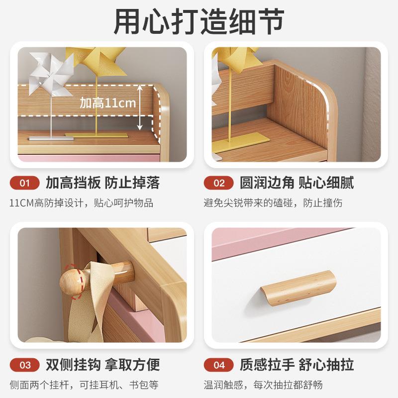 小学习作桌实木腿书桌书架A502组合家用学生写字桌女孩室业桌卧子