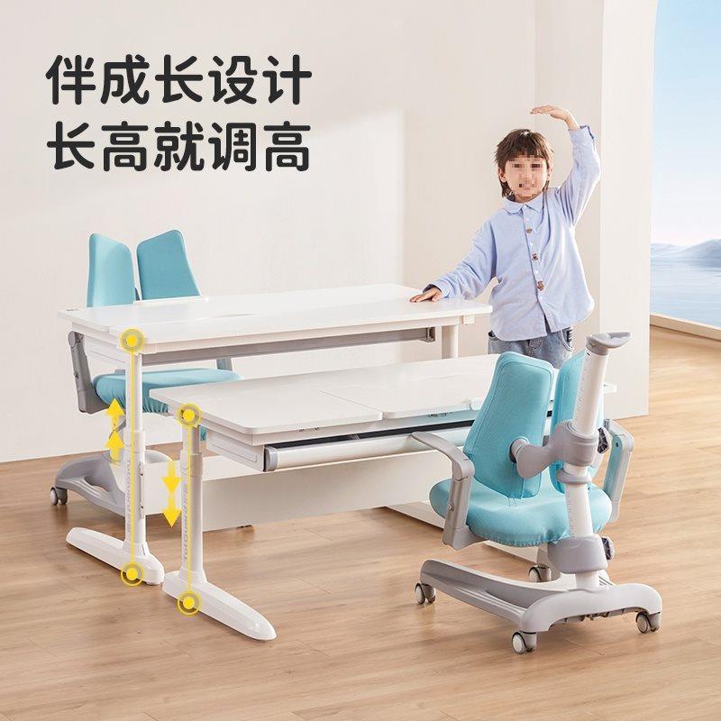 护童儿童学习桌生可升桌降书DW100_Y_家用写小字桌椅套装简学约百