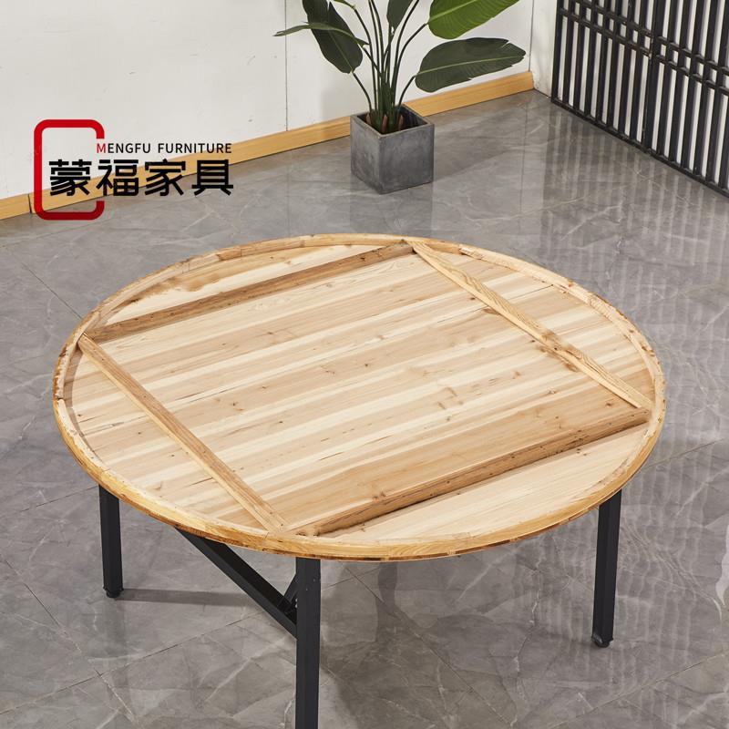 r^厢家杉店木大圆桌子酒饭店包宴会圆台转盘实用木餐桌圆DFL形面