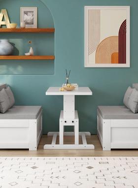 实木沙发床两用折叠带桌书座TME现代简约客厅小户可型卡多功能储物床