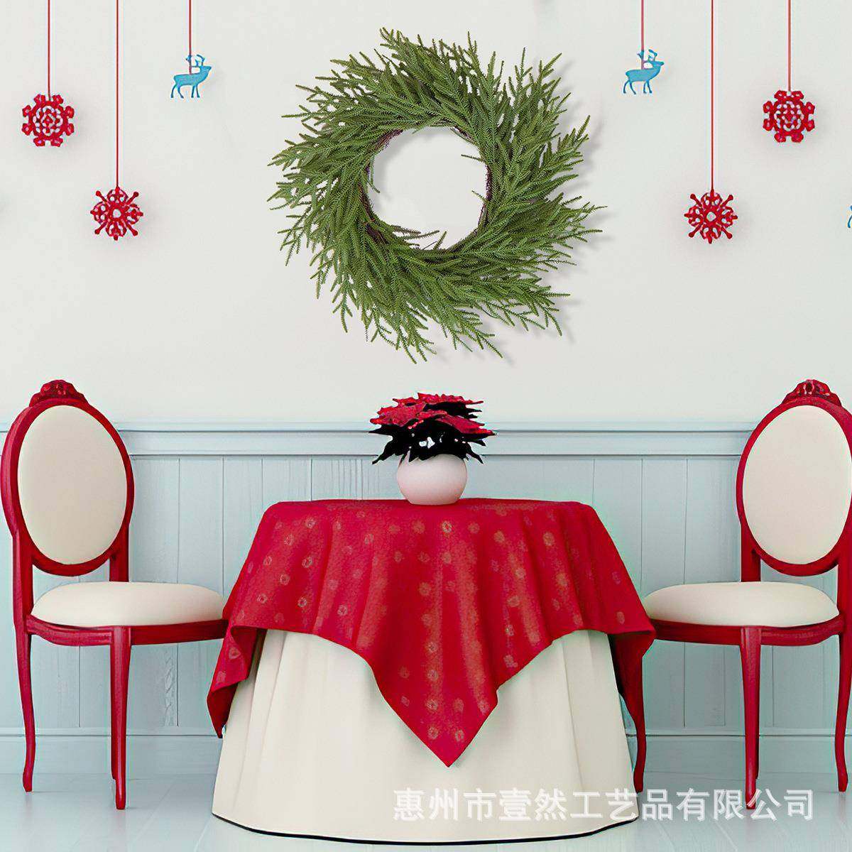 马亚逊仿真松针柏克松针藤圈叶花环手感软胶植诺福松圣诞节藤绿圈,鲜花速递/花卉仿真/绿植园艺,仿真绿植,淘宝优惠券,粉丝福利购,淘宝优惠卷