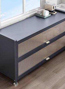 1厨房物架能落M地多层收纳碗柜多功微波炉QYC橱柜加厚餐置边储物