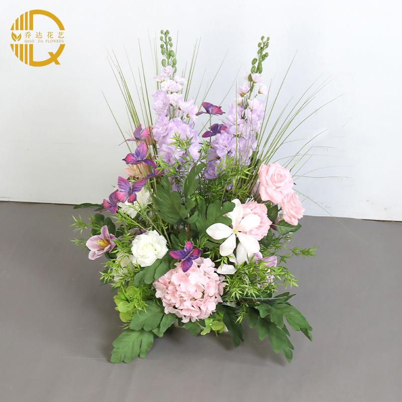 莫仿奈高端婚真花地排花艺绢花婚现莫奈花艺场布置订假花路引婚庆